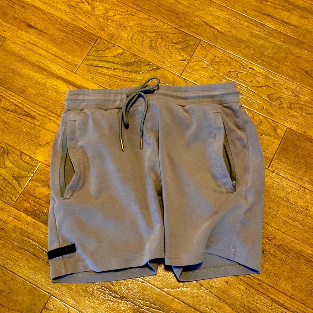 Alphalete tan identity shorts